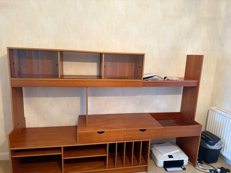 image for Teak music bench and display unit 