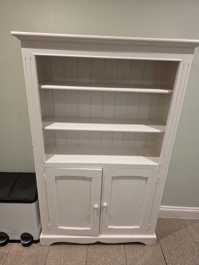 image for White shelf and storage cabinet 