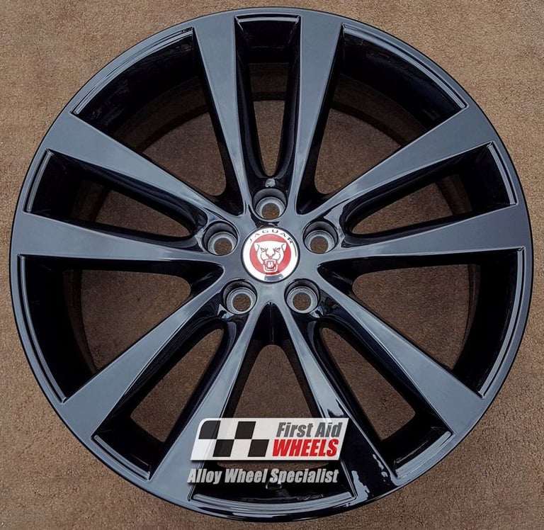 JAGUAR XE R 1X 19'' GENUINE VENOM GLOSS BLACK REAR REFURBISHED ALLOY WHEEL S557BGR