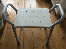 Great Shower Stool. Sturdy and with handles. With non-slip rubber feet