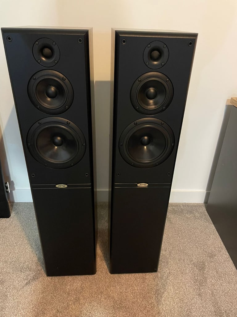 JPW ML710 Floor Standing Speakers Black 2 Way Pair 