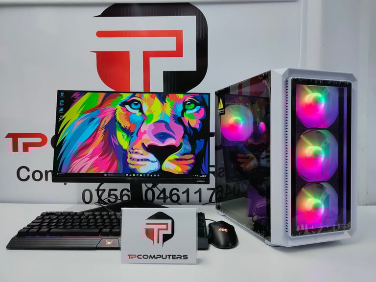 RGB Quick Gaming Computer PC Desktop Setup Bundle | i7 Procesor | RTX 4060 Graphics | 1TB