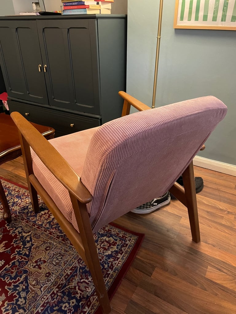 IKEA Ekenaset Armchair - velvet pink cover