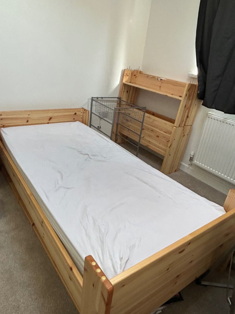 image for Solid wood single bed