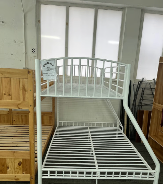 Emma White Metal Triple Bunk Bed