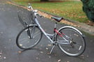 Raleigh bike, good condition, 15&quot; frame, with kickstand, mudguards, shock-absorbent seat, basket