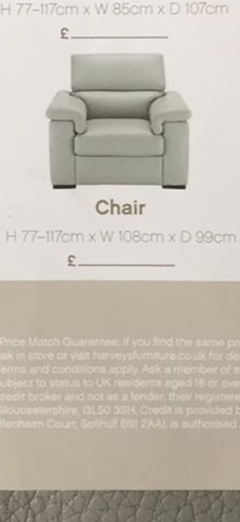 Leather sofa & chair (matching set) 