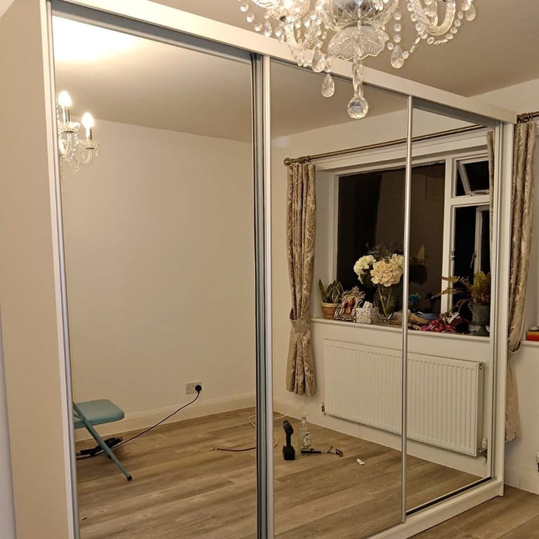 FULL MIRROR SLIDING DOORS WARDROBE AVAILABLE in Chesterfield