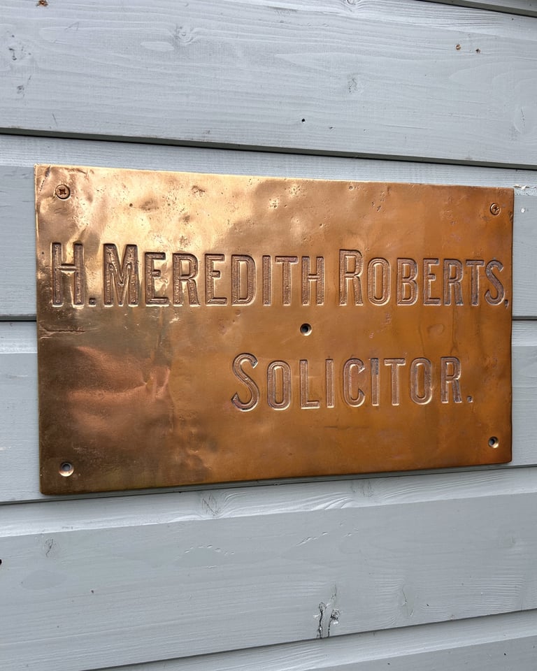 Brass Solicitor Business Door Wall Signage