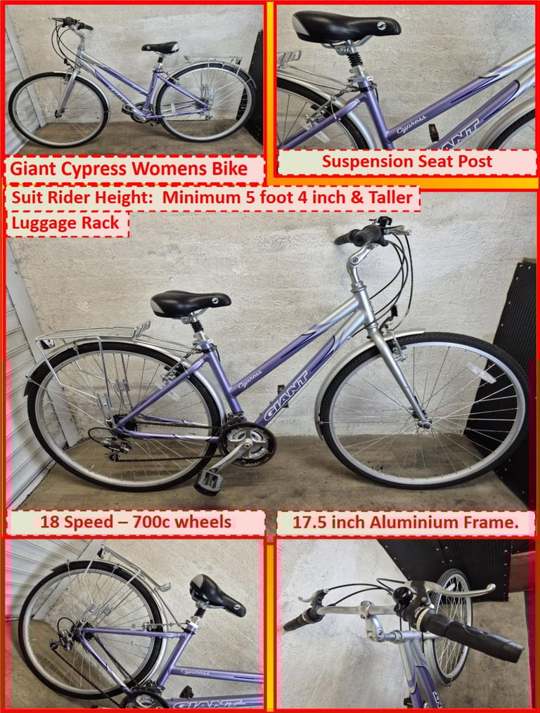 image for Giant Cypress Womens Bike - 18 Speed – 700c wheels.
