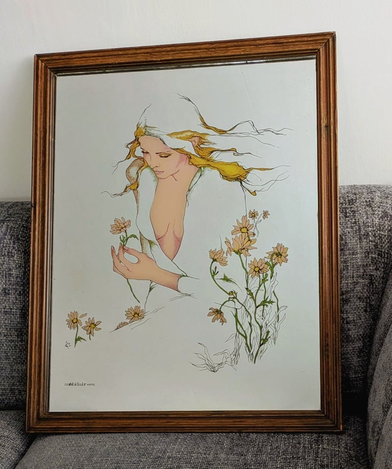 image for Art Nouveau Susan Obrant mirror 