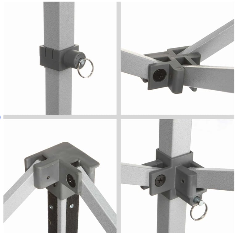 GAZEBOS - TWO 3m x 6m Trader Steel 32 Series - Also inc. Heaters, Gutters, Joining Strips
