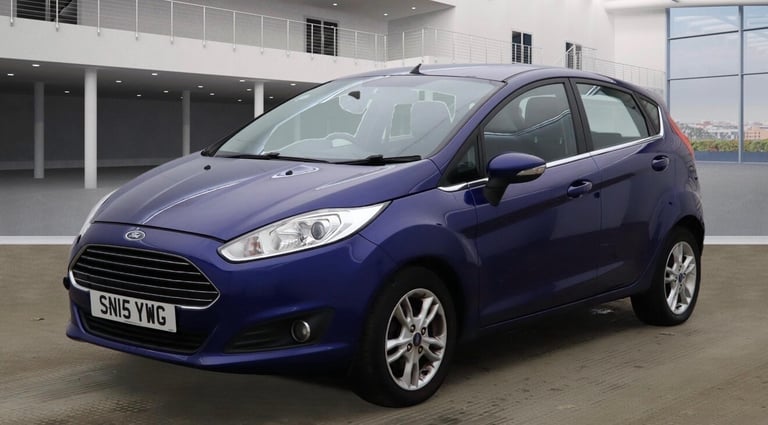 2015 FORD FIESTA 1.0 ECOBOOST ZETEC 5 DOOR BLUE HPI CLEAR NATIONWIDE DELIVERY