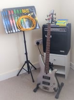 Yamaha RBX374 Bass Guitar (Silver/black)
