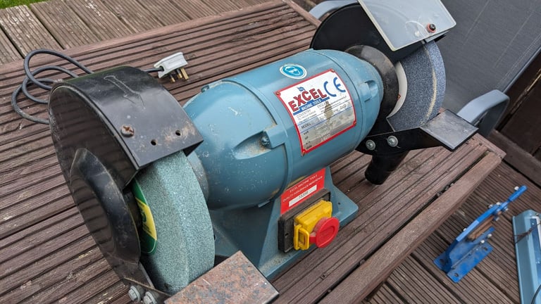 Excel Machine Tools GR-B202 8-inch heavy-duty industrial bench grinder 