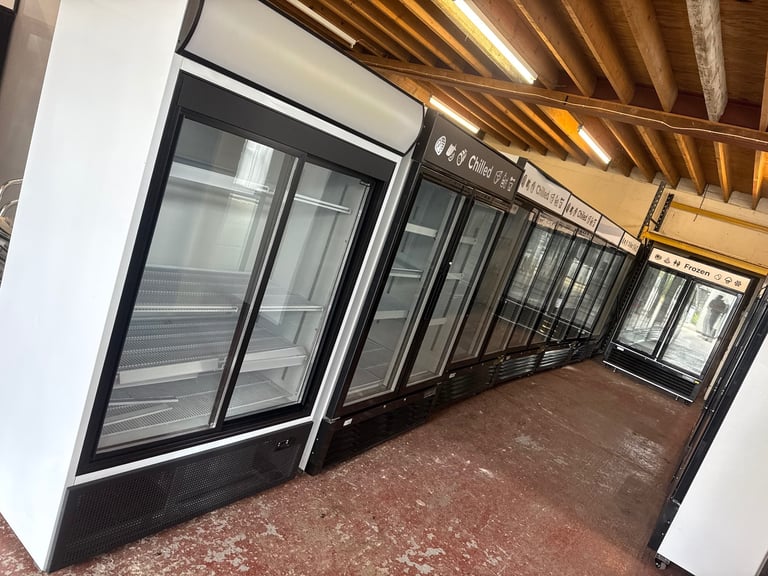 Commercial upright display fridge or freezer double triple single available new 