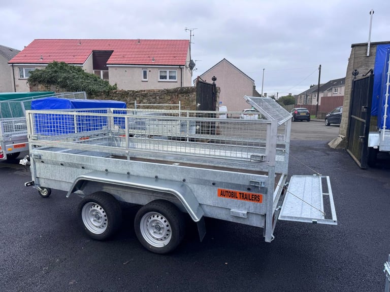BRAND NEW 10ft X 5ft MASTER TWIN AXLE HEAVY DUTY NIEWIADOW TRAILER 40CM MESH AND LOADING RAMPS