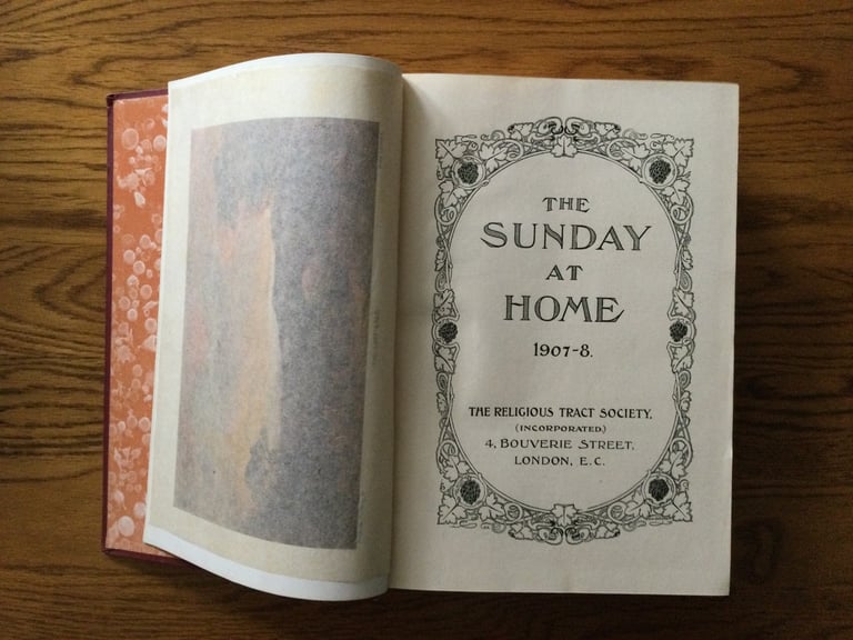 The Sunday at Home hardback illustrated edition printed 1907-08
