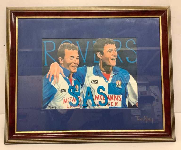 image for Blackburn Rovers Framed Picture Alan Shearer Chris Sutton SAS by Tom Riley