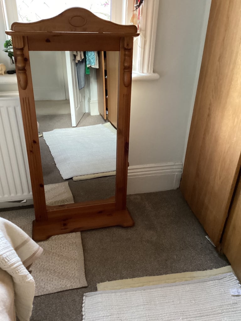 image for Pine cupboard and mirror