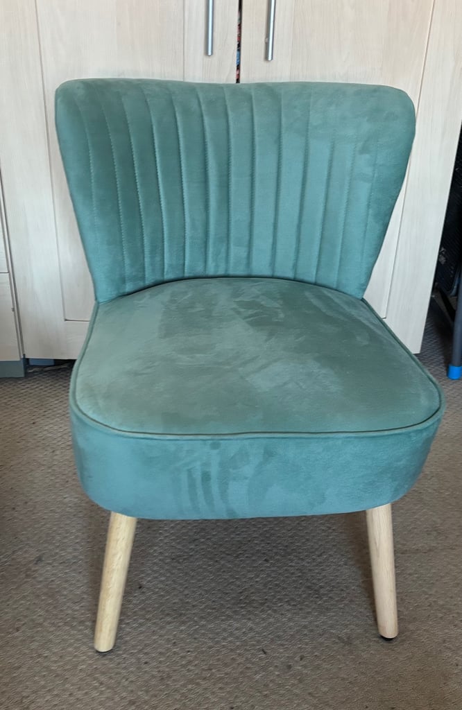 Selling 2 - Green Velvet Accent Chairs
