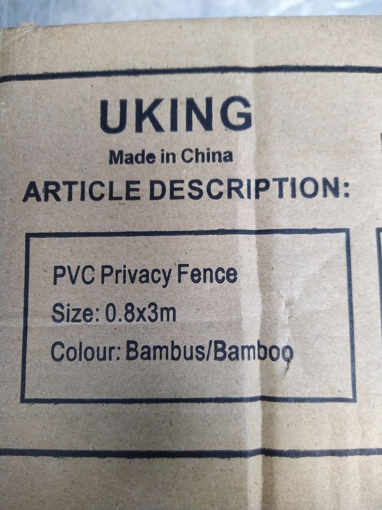 Bamboo look privacy panel 