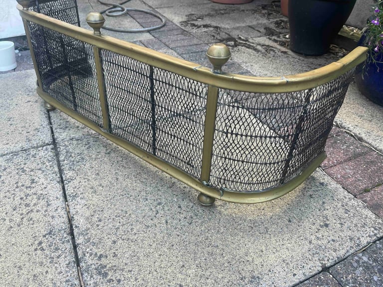 image for Fireplace fender vintage brass