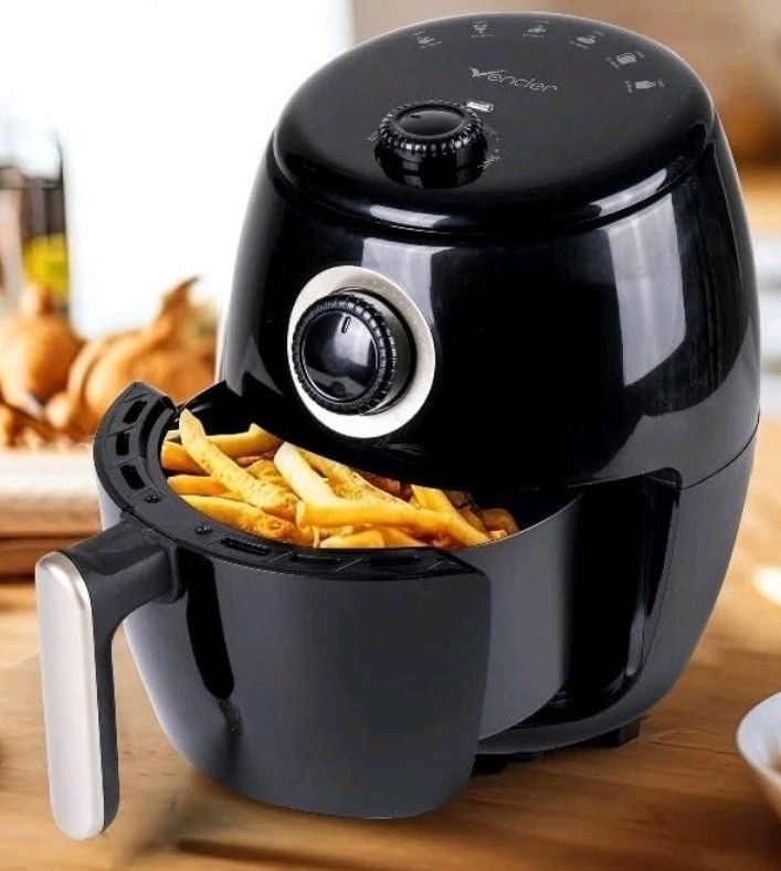 image for Air Fryer 2L  Small Air fryer 1000W with 30 Minute Timer, 80 - 200°C  Black