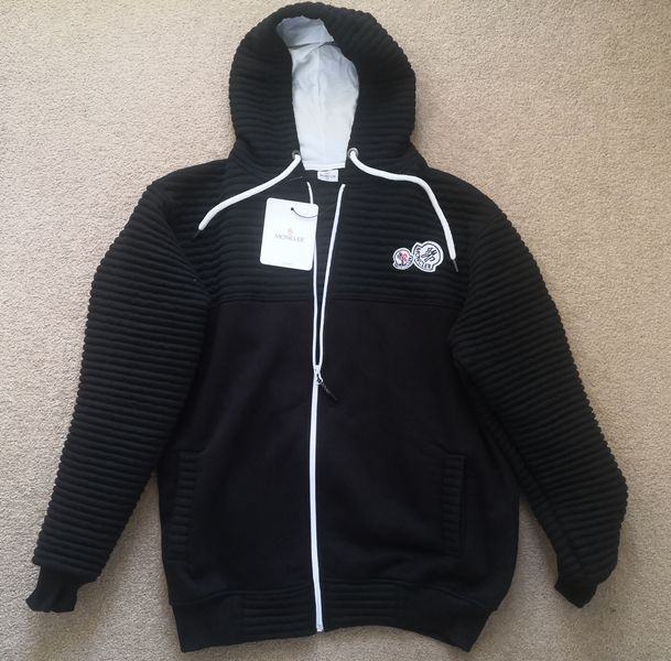 MONCLER Embroidered Zip Up Hooded Cotton Sweatshirt. Brand new, unused with original tag. 