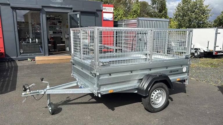 Brand new Zaslaw 205SU 7ft x 4ft single axle tipping trailer with 60cm mesh