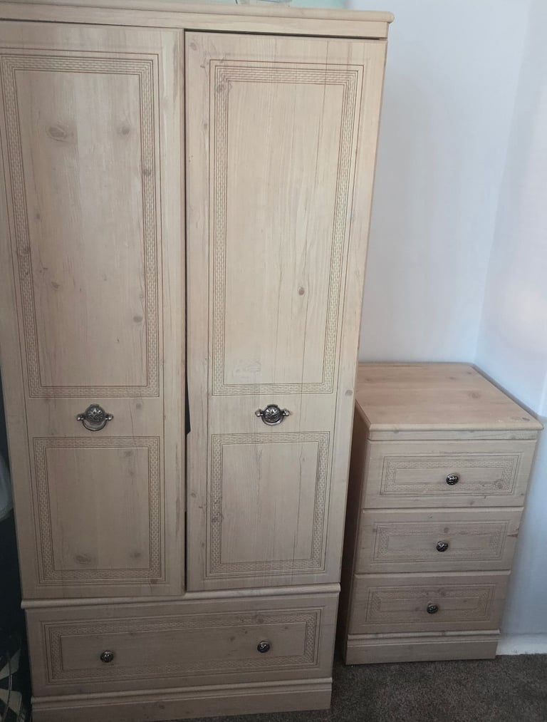 Wardrobe + Chester drawers, FREE DELIVERY.