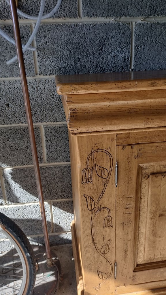 Antix distressed oak sideboard