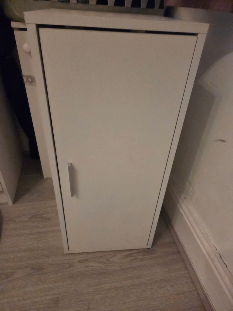 image for White 5 Shelf Shoe Cabinet