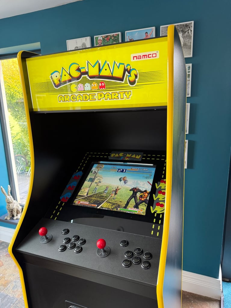Pac- Man Themed Upright Arcade Machine - Retro Arcade 180cm High