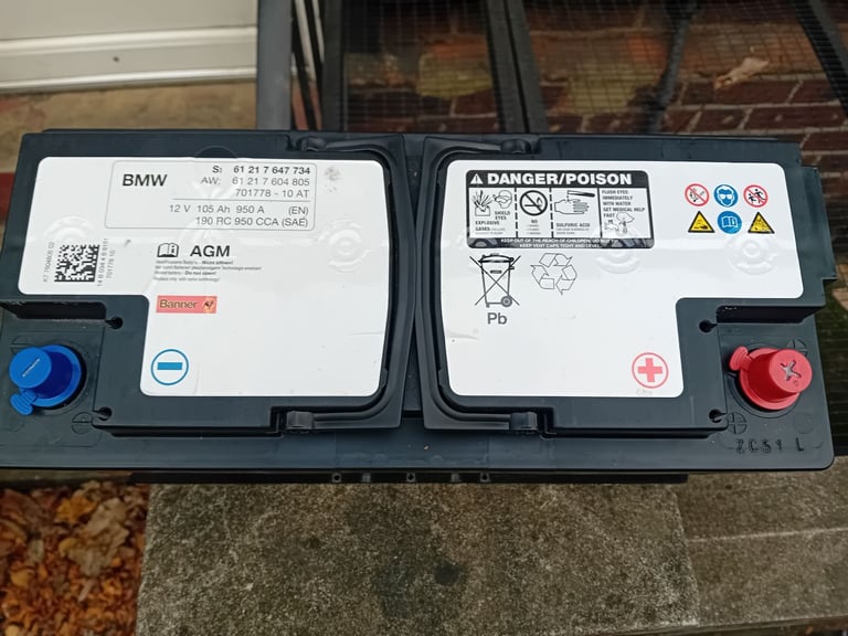 image for 105amp 12volt banner agm car battery