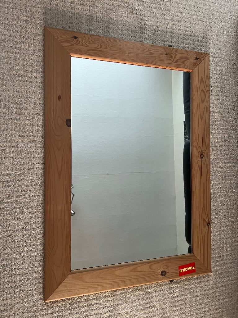 image for USED - Excellent condition Wall mounted Wood Mirror
