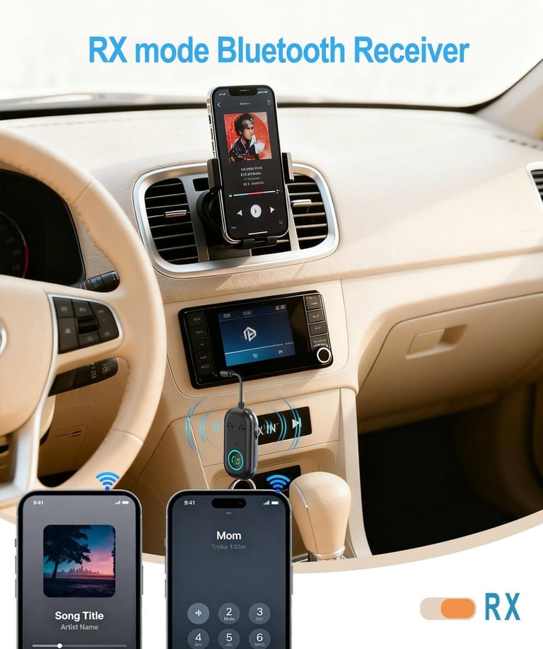 Bluetooth Transmitter Receiver/ Aux Wireless Adapter