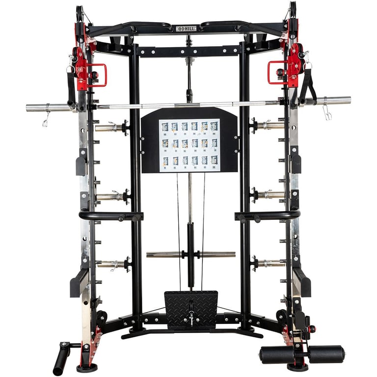 Plate Loaded Multi Gym - All in One Functional Trainer (multigym cable squat power rack smith)