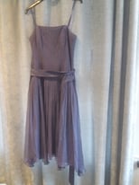 Blue-Grey MONSOON midi-length dress, Size 14