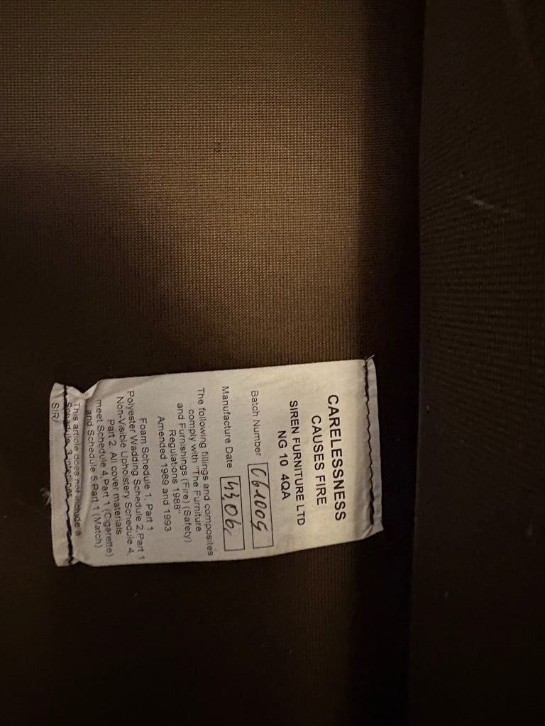 2 x brown leather sofas
