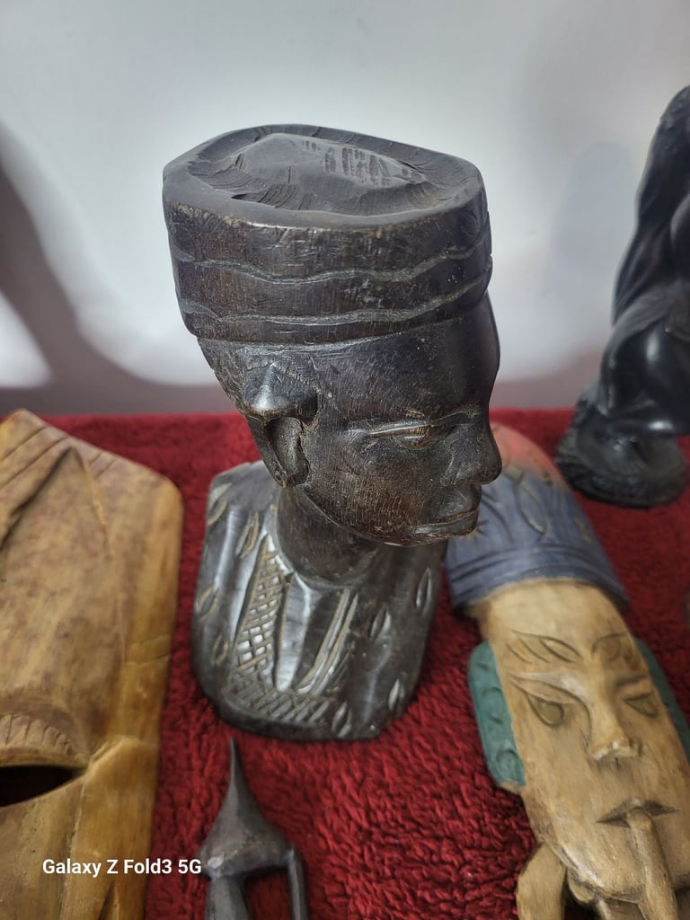 Antique African hand madeStatue collection lot SALE