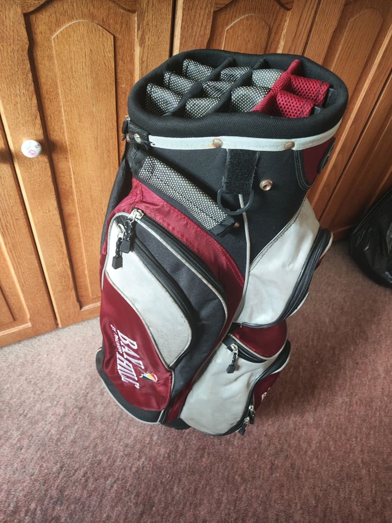 Bayhill (By Palmer), Black & Red Golf Bag with Dividers & Carry Strap - Exc Con