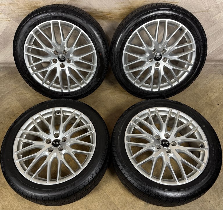 image for 20'' GENUINE AUDI Q5 SQ5 S LINE SILVER MULTISPOKE TYRES ALLOY WHEELS