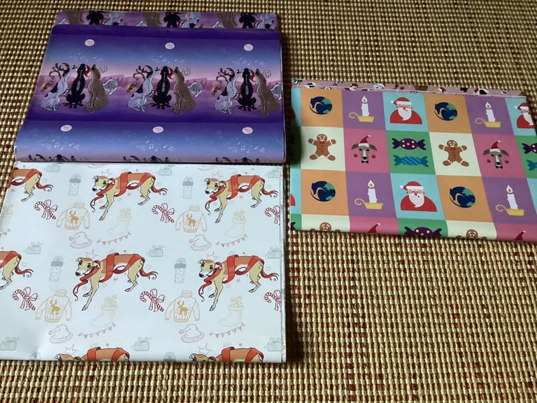 image for Greyhound/Whippet Christmas wrapping paper.