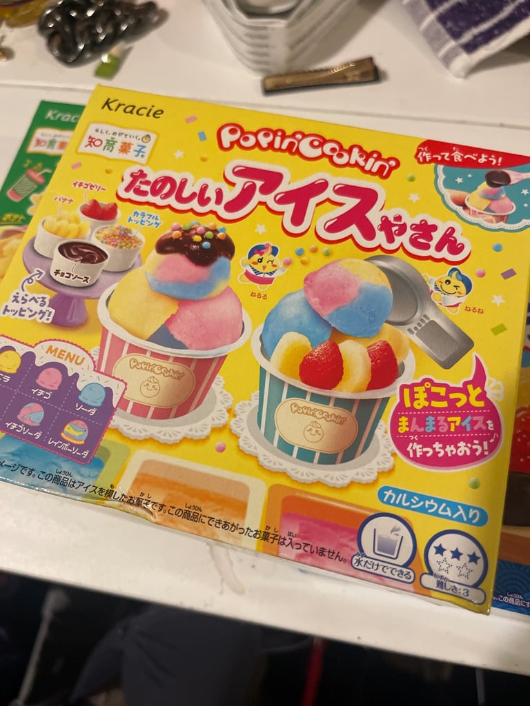 Japanese Sweets “Poppin Cookin” (kids love it)
