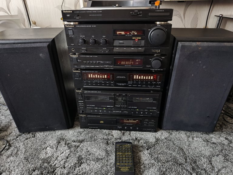 technics hifi vintage su-x301 equalizer amp cd tape tuner speakers remote