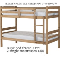 bunk bed with or without mattress 