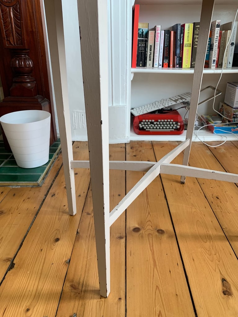 Tall wooden side table