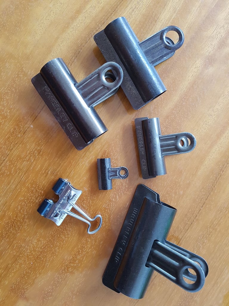 image for Vintage set of bulldog clips by Waverley