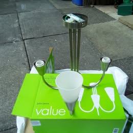Unused, John Lewis 'Lulu' Chrome/Glass ceiling light fitting